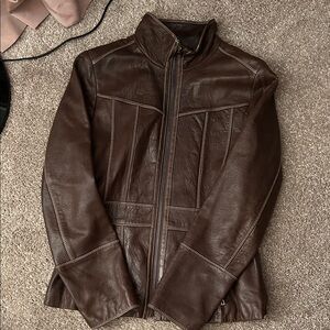 Marc New York Dark Brown Leather Jacket